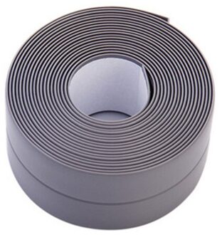 3.2 M Badkamer Douche Wastafel Bad Afdichtstrip Tape Wit Pvc Zelfklevende Muursticker Self Waterdichte Gips Badkamer Keuken 2.2cm / grijs