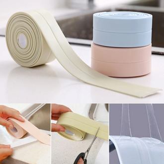3.2M PVC Sealing Strip Kitchen Bathroom Shower Sink Bath Sealing Strip Tape Bath Wall Sink Basin Edge Self Adhesive Sealing Tape