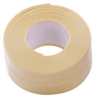3.2M X 22Mm Badkamer Douche Aanrecht Bad Afdichtstrip Tape Kalefateren Strip Zelfklevende Waterdicht Muursticker beige