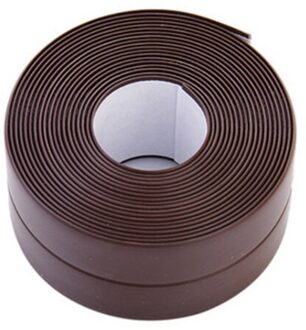 3.2M X 22Mm Badkamer Douche Aanrecht Bad Afdichtstrip Tape Kalefateren Strip Zelfklevende Waterdicht Muursticker bruin