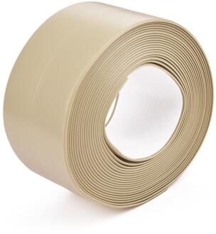 3.2M X 22Mm Badkamer Douche Wastafel Bad Afdichtstrip Tape Wit Pvc Zelfklevende Muurstickers Waterdichte Muur sticker Voor Keuken beige-3.2mX3.8cm