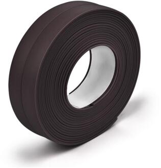 3.2M X 22Mm Badkamer Douche Wastafel Bad Afdichtstrip Tape Wit Pvc Zelfklevende Muurstickers Waterdichte Muur sticker Voor Keuken bruin-3.2mX2.2cm