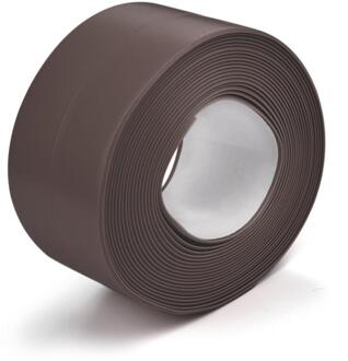 3.2M X 22Mm Badkamer Douche Wastafel Bad Afdichtstrip Tape Wit Pvc Zelfklevende Muurstickers Waterdichte Muur sticker Voor Keuken bruin-3.2mX3.8cm