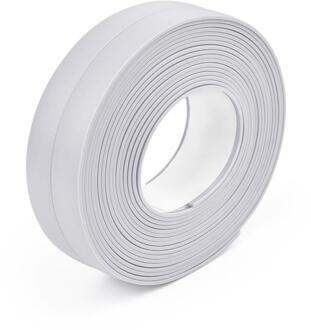 3.2M X 22Mm Badkamer Douche Wastafel Bad Afdichtstrip Tape Wit Pvc Zelfklevende Muurstickers Waterdichte Muur sticker Voor Keuken wit-3.2mX2.2cm