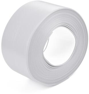 3.2M X 22Mm Badkamer Douche Wastafel Bad Afdichtstrip Tape Wit Pvc Zelfklevende Muurstickers Waterdichte Muur sticker Voor Keuken wit-3.2mX3.8cm