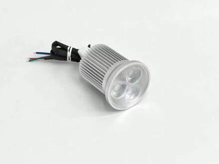 3*3 w RGB LED spotlight; DC12V ingang; met 4 draad PWM driver binnen; size: d50 * 88mm
