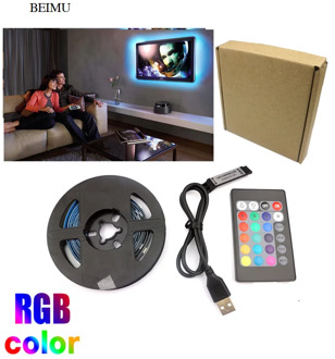 3.3FT(2M) RGB USB LED Strip Light 5050 USB Tira LED 5V Flexible Neon RGB Tape Fita Led Lights TV Backlight Background Lighting