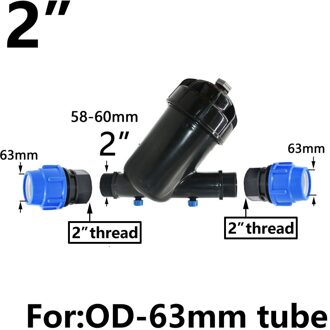 3/4 "1" 1.25", 1.5", 2 "120 Mesh Scherm Filter Tuin Druppelirrigatie Systeem Filter Mesh Landbouw Kas Sproeier Watering Oranje