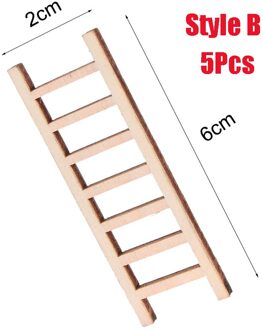 3/4/5/6/7/8 Ladder Vogels Speelgoed Houten Ladders Swing Scratcher Baars Klimmen Vogelkooi hamsters Papegaai Speelgoed Opknoping Dierbenodigdheden stijl B
