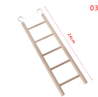 3/4/5/6/7/8 Ladder Vogels Speelgoed Houten Ladders Swing Scratcher Baars Klimmen Vogelkooi hamsters Papegaai Speelgoed Opknoping Dierbenodigdheden type 3-24cm