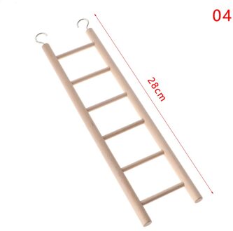 3/4/5/6/7/8 Ladder Vogels Speelgoed Houten Ladders Swing Scratcher Baars Klimmen Vogelkooi hamsters Papegaai Speelgoed Opknoping Dierbenodigdheden type 4-28cm