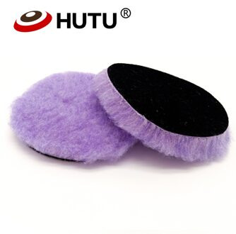 3/4/5/6/7Inch Paars Wol Pad Voor Automotive Auto Polijstmachine Hoge Dichtheid Lammeren wollen Polish Buffing Pad Voor Auto Polijsten 4duim x2pcs