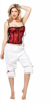 3/4 broek wit Wit - Transparant