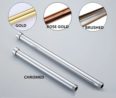 3/4 Gold Rose Gold White Black Brushed Antique Color Brass shower extension tube lifting bar extension pipe sliding bar