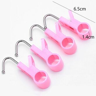 3/4 Stuks Zelf Lock Lager Hanger Rack Haak Kleding Keuken Badkamer Plastic Plank Hanger Opknoping Rack Voor Thuis Keuken 4stk