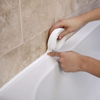 3.4M X 38Mm Badkamer Douche Wastafel Bad Afdichtstrip Tape Wit Pvc Zelfklevende Waterdichte Muur Sticker Voor badkamer Keuken