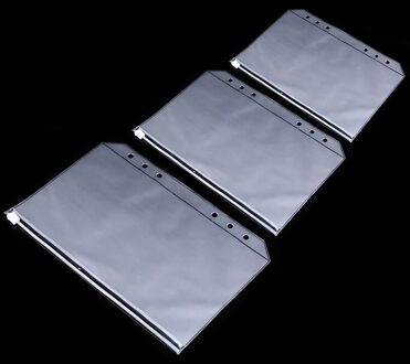 3/4Pcs A5 A6 A7 Non-Geur Zip Boek Papier Bestandsmap Document Zak Rechthoek Indienen Product pocket Map Kantoor Schoolbenodigdheden A5 A6 A7 for 3stk