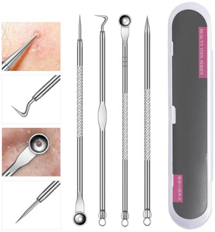 3/4pcs Stainless Blackhead Remover Tool Acne Face Cleansing Acne Needles Blemish Pimple Spot Blackhead Extractor Needle Remover