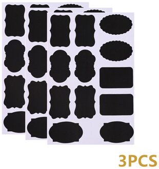 3/5/10 Stks/set Witte Vloeistof Krijt Pen Marker Voor Ramen Elektronische Schoolbord Krijtbord Venster Witte Pen muursticker A zwart sticker 3stk