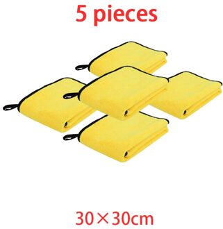 3/5/10 Stuks Extra Zachte Wasstraat Microfiber Handdoek Car Cleaning Drogen Doek Car Care Doek Detaillering Auto Washtowel niet Scrat 30X30cmX5PCS