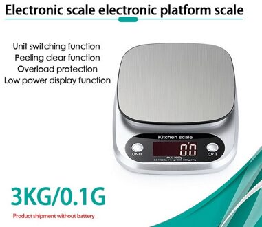 3/5/10Kg 0.1/1G Keuken Digitale Voedsel Schaal Zeer Nauwkeurig Wegen Voedsel Schaal Huishoudelijke balance Koken Measure Tool 3kg-0.1g