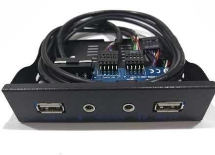 3.5 ''2-USB 2.0 Poort Hub Hd Audio-uitgang Floppy Drive Uitbreiding Voorpaneel Digitale Mobiele Rack Uitbreiden Voor Uw pc