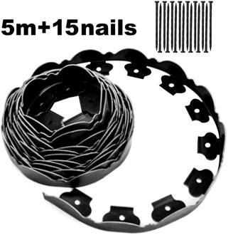 3/5/6/10M Tuin Flexibele Gazon Gras Plastic Rand Grens Landschap Rand Installeren Insert zwart Groen 5m