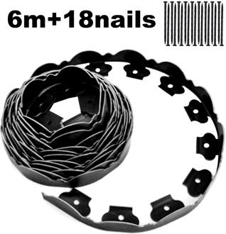 3/5/6/10M Tuin Flexibele Gazon Gras Plastic Rand Grens Landschap Rand Installeren Insert zwart Groen 6m