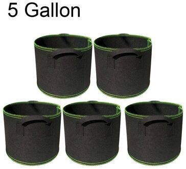 3/5/7/10 Gallon Plant Bloem Grow Tassen Pot Huis Tuin Gereedschap Aardappel Aardbei Stof Plantaardige Tuinieren Groeiende potten Tas 5 Gallon