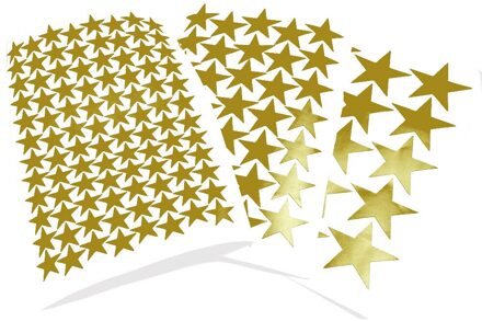 3/5/7 Cm Gestanst Gouden Sterren Muurstickers Kinderkamer Thuis Diy Vinyl Matte Star Decal wall Art Decals Baby Nursery Briefpapier alle Size 146stk