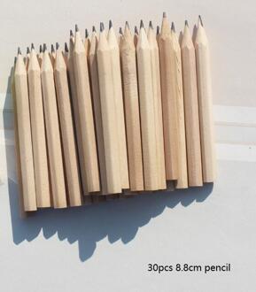 3.5 ''8.8Cm Korte Hout Potlood Terug Naar School Schrijven Briefpapier Pennen Schetsen Potloden Met Scherpere Gum Set 30stk pencil