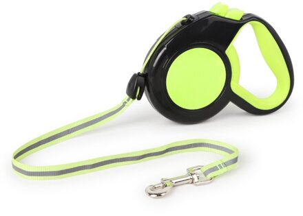 3/5/8 Meter Reflecterende Auto Intrekbare Hondenriem Draagbare Huisdier Puppy Trekkabel Wandelen Lead Riemen groen / 3M
