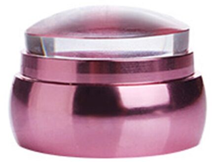 3.5 CM Schaken Transparante Siliconen Hoofden Nail Stamper met Schraper Metalen Plastic Handvat Nail Stempelen Seal roos goud