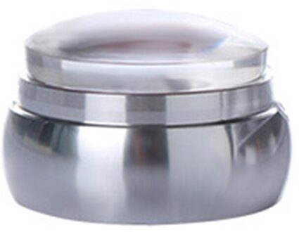 3.5 CM Schaken Transparante Siliconen Hoofden Nail Stamper met Schraper Metalen Plastic Handvat Nail Stempelen Seal zilver