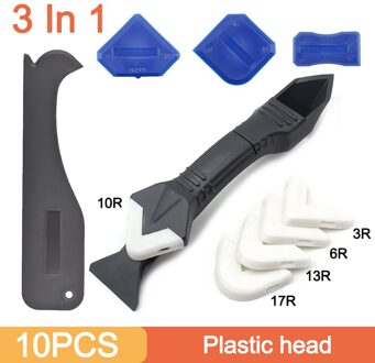 3/5 In 1 Siliconen Remover Kalefateren Finisher Kit Plastic Hoek Gladde Vloer Schraper Multifunctionele Grout Kit Tools Accessoires plastic hoofd reeks