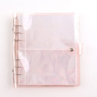 3/5 Inch Fotoalbum 200 Zakken Draagbare Transparante Photocard Houder Leuke Jelly Kleur Kaart Tas Losbladige Fotoalbum roze 5in
