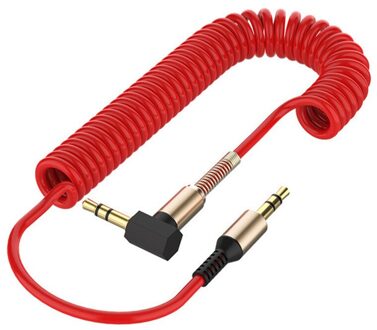 3.5 Jack Aux Audio Kabel 3.5 Mm Male Naar Male Kabel Voor Telefoon Auto Speaker MP4 Hoofdtelefoon 1.8M Jack 3.5 Lente Audio Kabels rood