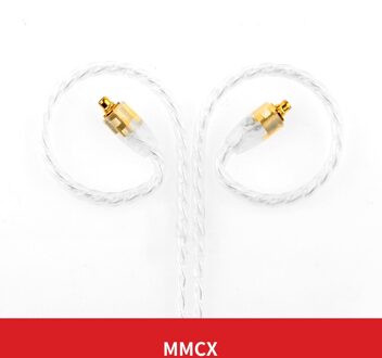3.5 Jack Naar 2pin 0.75 0.78 Mmcx Hoofdtelefoon Kabel Verzilverd Upgrade Kabel Vervanging Oortelefoon Kabel
