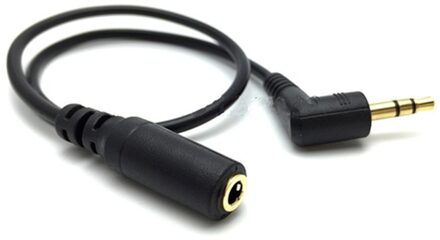 3.5 Mm 3 Pole Audio Stereo Man-vrouw Verlengkabel 15 Cm 90 Graden Haaks Aux Cord
