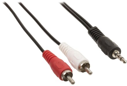 3,5 mm naar RCA kabel 1,5 meter zwart