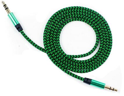 3.5 Mm Smartphone Audio Kabel MP3 Spelers Stereo Autoradio Auto Premium Auxiliary Audio Kabel Met Vergulde Connectoren Groen