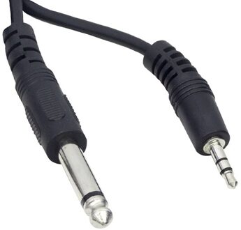 3.5 Mm Stereo Male/6.3 Mm Mono Male 1 Meter Kabel