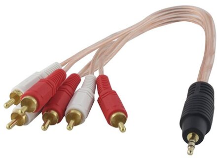 3.5 Mm Stereo Male/6 Rca Male 5 + 1 Kabel