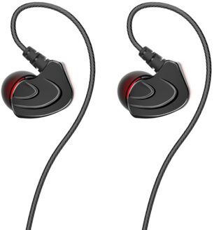 3.5 Mm Wired In Ear Oortelefoon Bass Stereo Draagbare Oordopjes Met Microfoon En Line Controle Voor Smartphone Samsung Huawei Xiaomi MP3 zwart
