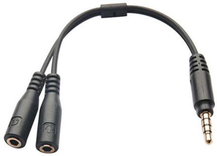 3.5 Mm Y Splitter Kabel 1 Mannelijk Naar 2 Dual Vrouwelijke Audio Kabel Voor Hoofdtelefoon MP3 MP4 Stereo plug Adapter Jack 1stk