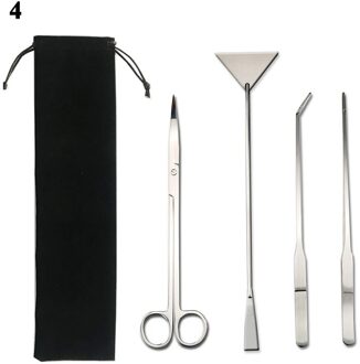 3-5 Stks/set Diy Aquarium Plant Tool Aquarium Gereedschap Aquarium Terrarium Set Wave Scharen Kit Voor Aquarium Pincet schaar Set 4