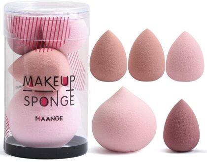 3/5 Stuks Make-Up Spons Set Poederdons Gabka Doen Makijazu Eponge Blender Maquillage Esponjas De Maquillaje Spugnetta Trucco 5stk-roze