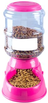 3.5L Dier Huisdier Voedsel Container Plastic Huisdier Drinkers Kat Hond Automatische Feeder Drinkwater Kom Voor Huisdieren Dog Supplies Roze