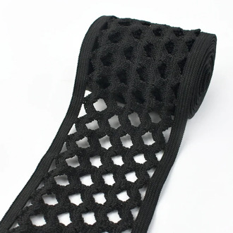 3/5M 75mm Mesh Elastische Band Zachte Tailleband Nylon Stretch Elastiekjes voor Broek Rok riem DIY Kleding Naaien Accessoires zwart / 0.5 M