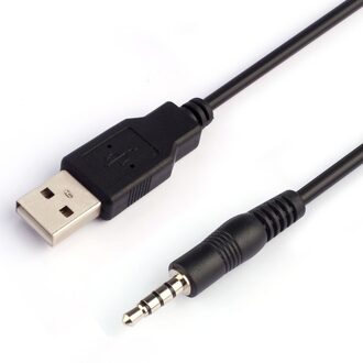 3.5Mm Aux Audio Naar Usb 2.0 Male Charge Cable Usb Data Opladen Adapter Cord Voor Auto MP3 voor Ipod Shuffle 2nd Gen